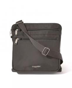 Большая сумка через плечо Baggillini Securtex Anti-Theft Baggallini, серый