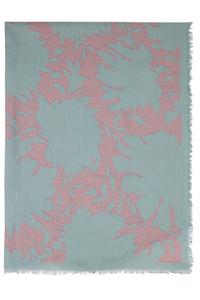 Dries Van Noten Сине-Розовый шарф с цветочным узором