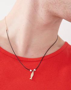 Регенерированное винтажное ожерелье-подвеска в виде рыбы унисекс Reclaimed Vintage, золотой