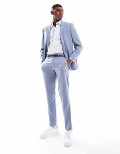 Узкие брюки пыльно-синего цвета Asos Design