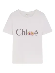 Футболка с логотипом Chloé, нейтральный