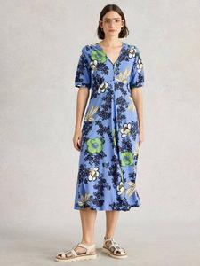 Платье Megan Floral из органического хлопка White Stuff, Light Blue/Multi