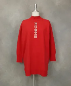 Вязаный пуловер из хлопковой шерсти с блестящим логотипом Studio Picone, цвет Red(020)