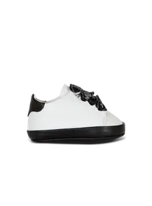 Кожаные кроссовки двух цветов Balmain, белый