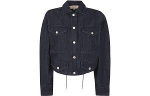 Футболка FW22 укороченная женская темно-синяя MICHAEL KORS