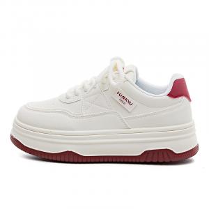 HUANQIU Нескользящие легкие низкие кроссовки для скейтбординга, увеличивающие рост, женские, белые, красные