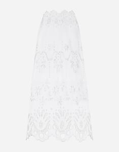 Хлопковая юбка миди с вырезами Dolce & Gabbana, белый