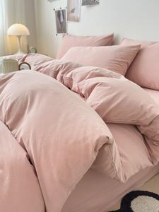 MIDO HOUSE Комплект постельного белья 1,5 м, 4 предмета, пододеяльник на 180*220 см, цвет лотосовый пудровый, класс А, детский стандарт, гипоаллергенный