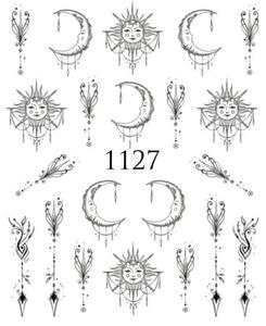 Водные наклейки для ногтей - №1127, Raisin