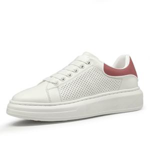 SENJIALUO Абразивостойкие легкие дышащие противоскользящие низкие скейтбордские кроссовки мужские бело-красные, цвет White Red