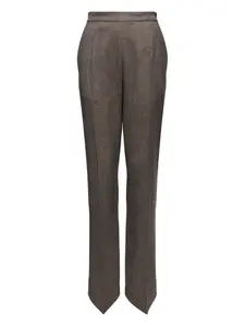 Брюки из вирджинской шерсти MM6 Maison Margiela, коричневый