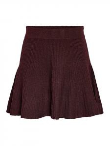 Noisy may Вязаная юбка бордового цвета