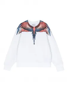 Толстовка с принтом Wings Marcelo Burlon County Of Milan Kids, белый