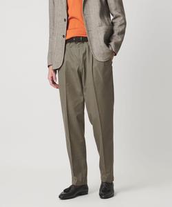 Твил, твил, двухскладчатые брюки-морковки United Arrows, цвет Olive