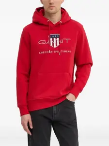 Худи с логотипом Gant, красный