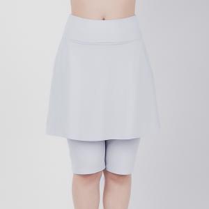 Женская расклешенная юбка для плавания до середины бедра с велосипедными шортами Calypsa, цвет dusty blue