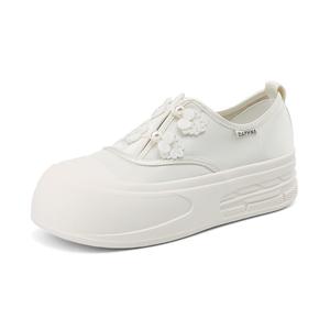 DAPHNE Женские низкие кеды из холста экрю, цвет Ecru