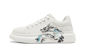 HLA Кроссовки для скейтбординга Chinese Dragon Series Low Top мужские бело-зеленые, цвет White Green