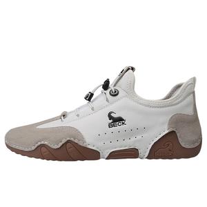 Нескользящие, износостойкие, водонепроницаемые, с защитой и поддержкой. Низкие повседневные мужские туфли BECK, Ecru