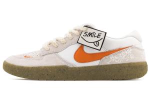 Nike SB Force 58 нескользящие низкие кроссовки для скейтбординга унисекс серый белый оранжевый