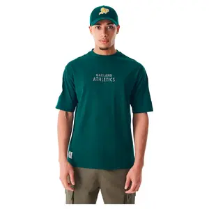 Футболка New Era MLB Tartan Oversized Oakland Athletics, зеленый