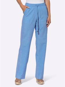 Льняные брюки небесно-голубого цвета Heine