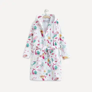 Детский хлопковый халат 360 гр/м2 Mermaids Basics El Corte Inglés, розовый