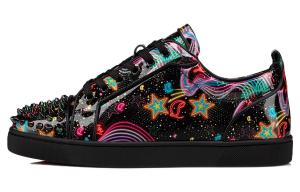 Christian Louboutin Стильные мужские кроссовки для скейтбординга CL Louis Junior 1.0, черные