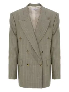 Двубортный блейзер Betty в тонкую полоску Cuanna, серый