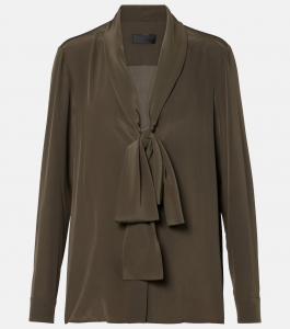 Шелковая блузка Angelique Nili Lotan, Loden