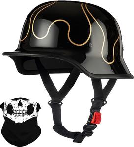 Шлем мотоциклетный ACLFF Vintage German, черный