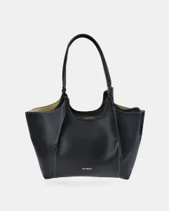 Кожаная сумка-тоут с внутренним карманом Guy Laroche, черный