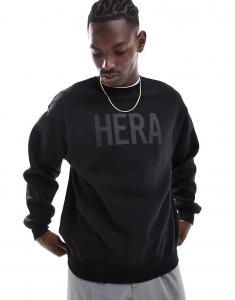 Толстовка с надписью «лейбл» черного цвета Hera