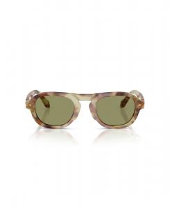 Мужские прямоугольные солнцезащитные очки, AR8244 Giorgio Armani, Brown Mint Tortoise, Green