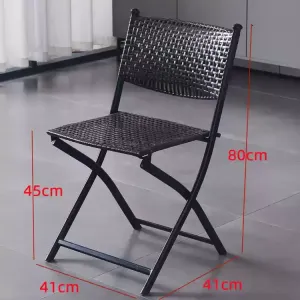 Fantasy Кресло из ротанга, складное, для улицы, цвет large black coffee, высота сиденья 45 см