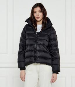 Пуховик женский Tommy Hilfiger стеганый с воротником-стойкой, черный