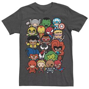 Мужская футболка с графическим рисунком Marvel Kawaii Art Collection Licensed Character