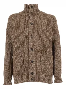 Кардиган с карманом на пуговицах Filippo De Laurentiis, коричневый
