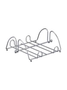 Relaxdays 4 серебряных держателя для салфеток