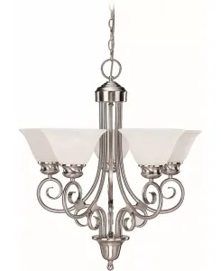 Подвесная люстра Troy на 5 ламп Volume Lighting, silver