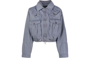 DIESEL Короткое пальто Women's Blue Gray