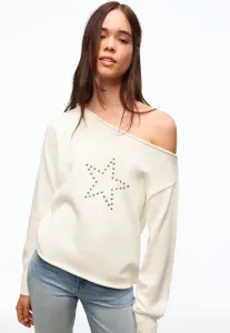 Джемпер с вырезом-лодочкой Bershka, Beige