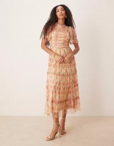 Платье мидакси Anaya с цветочным принтом, собранное в несколько слоев