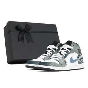 Air 1 устойчивые к истиранию кроссовки Mid Top Unisex Light Cyan Jordan, Light Cyan