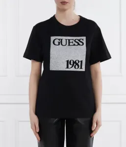 Футболка с бусинами regular fit Guess Jeans, черный