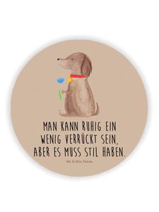 Mr. & Mrs. Panda Магнит с изображением собаки и цветка и надписью о счастье собаки