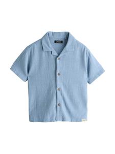 Next Рубашка на пуговицах синего цвета Regular fit