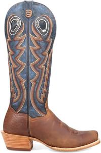 Мужские сапоги Dan Post Bucky с вышивкой, квадратный носок, на молнии, повседневные, до колена - синие, коричневые