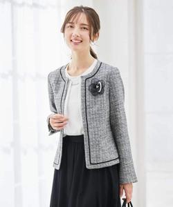 Твидовый пиджак без воротника Avv, цвет Dark Gray