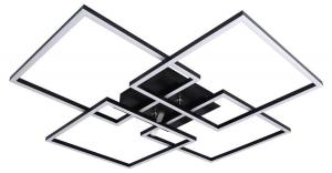 Светодиодный потолочный светильник Nettlife Galloway, черный - металл - 73 x 8 x 73 см